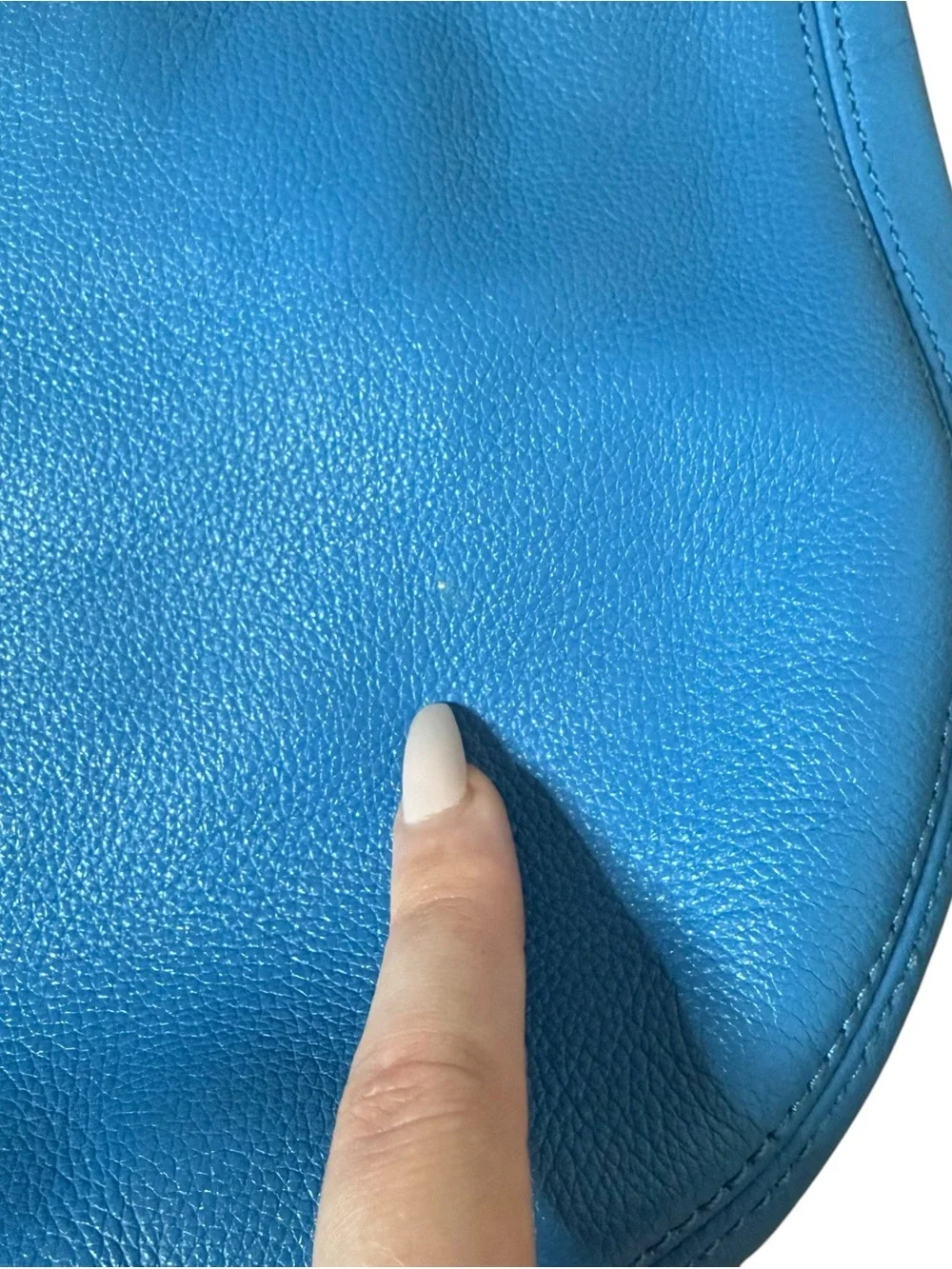 Michael Kors Bright Blue Rhea Leather Hobo Bag Medium Shoulder Handbag
